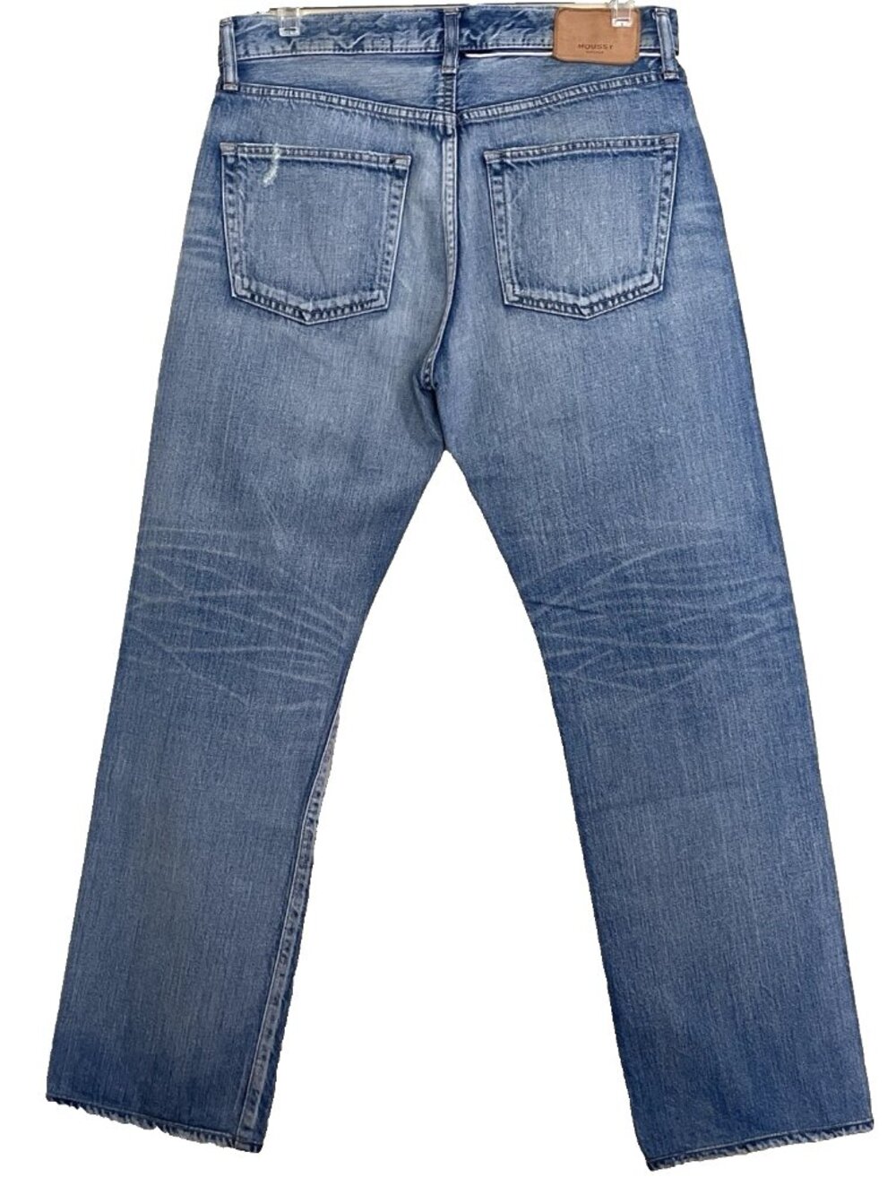 Moussy Vintage Selvedge Jeans Women's 28 Button Fly Straight Leg Distressed - Picture 3 of 16